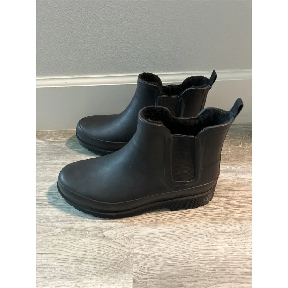 Chooka Everyday Neoprene Ankle Rain Boot Black